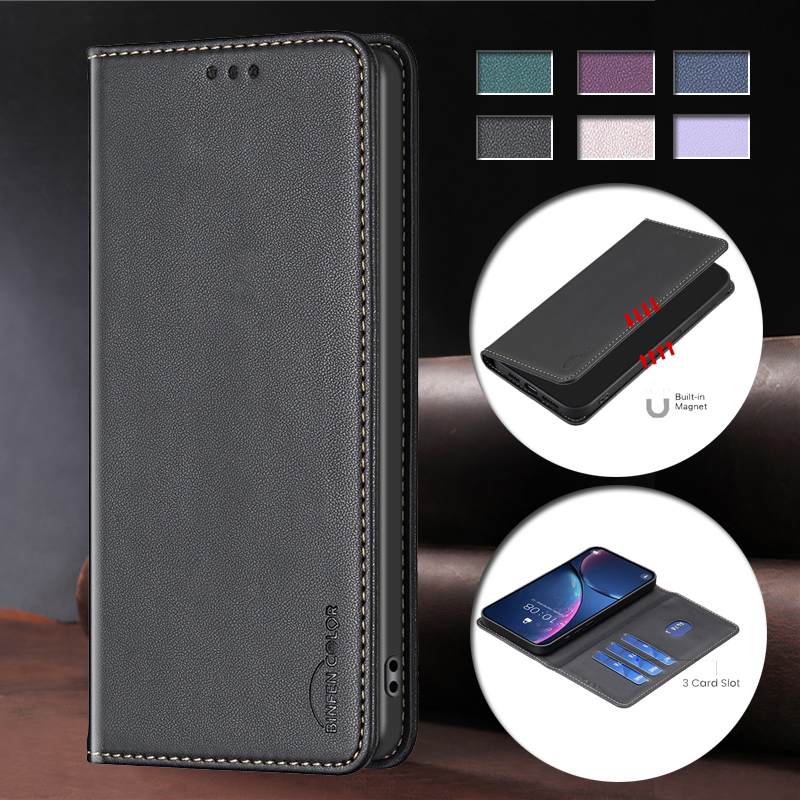 Luxury Bags Kl - 高級レザーフリップフォンケース Xiaomi Poco M8 Pro Xiomi