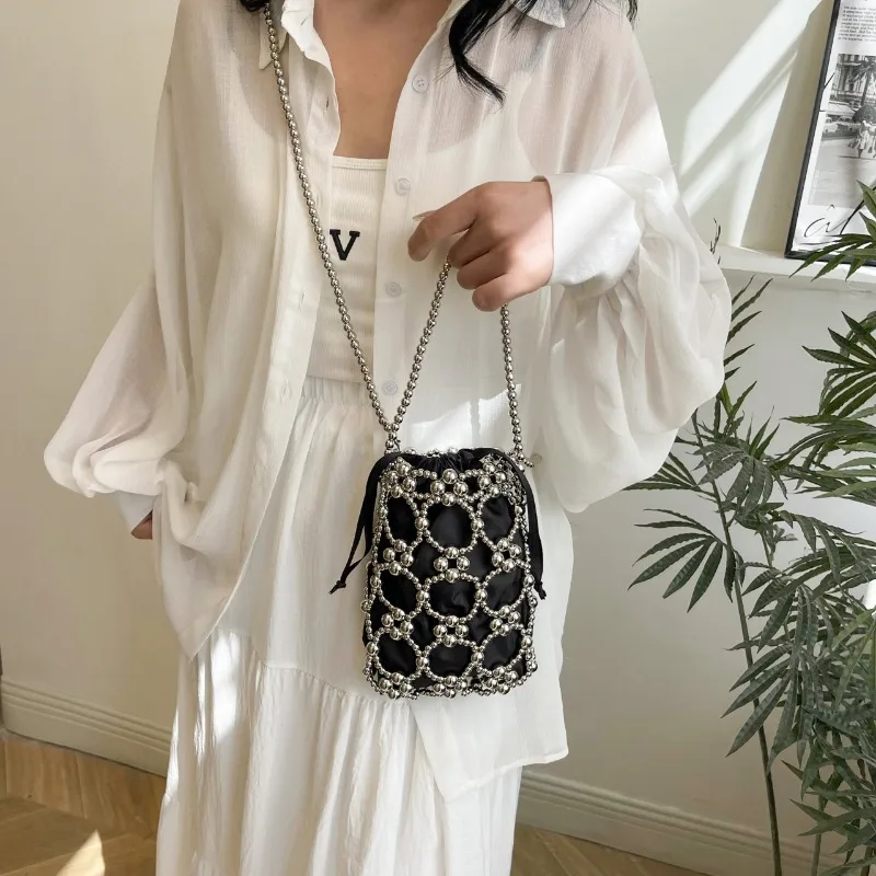 ビーズホワイトバケットショルダーとクロスボディバッグ絶妙な高 - Luxury Bags On Sales のレビューと価格