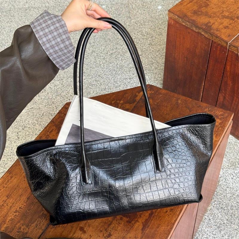 豪華なレトロPUソフトレザークロコダイルエンボス加工ハンドバ - Luxury Bags Tote のレビューと価格