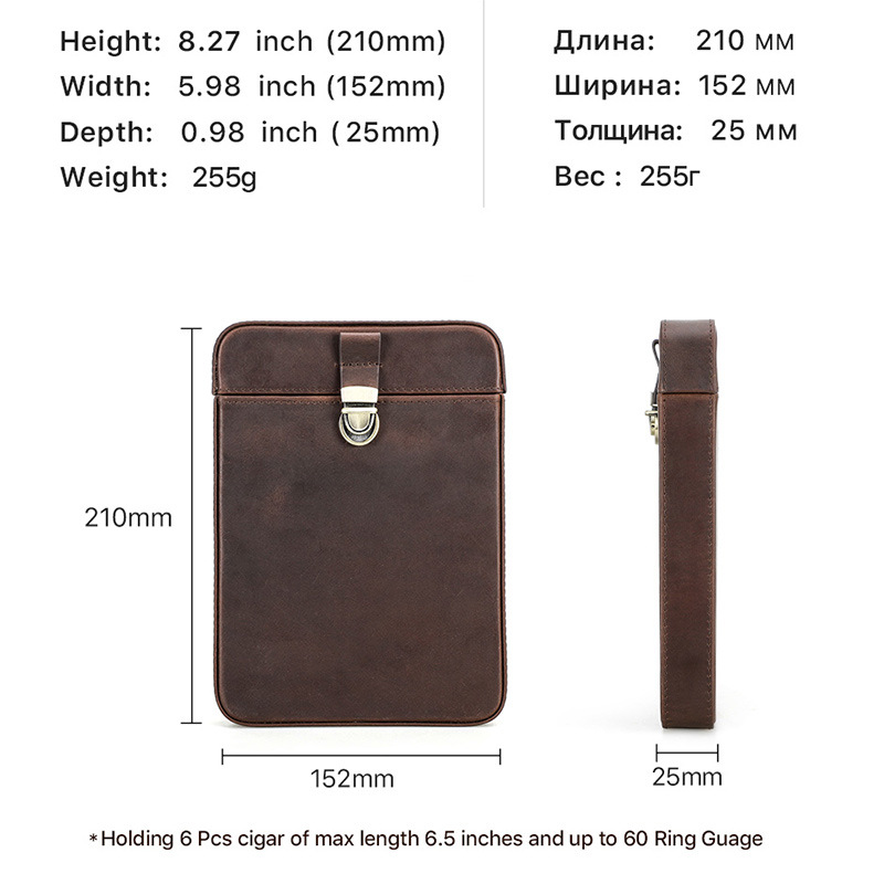 高級本革製ポータブルシガーケースホルスター トラベルヒュミド - Luxury Bags Leather のレビューと価格