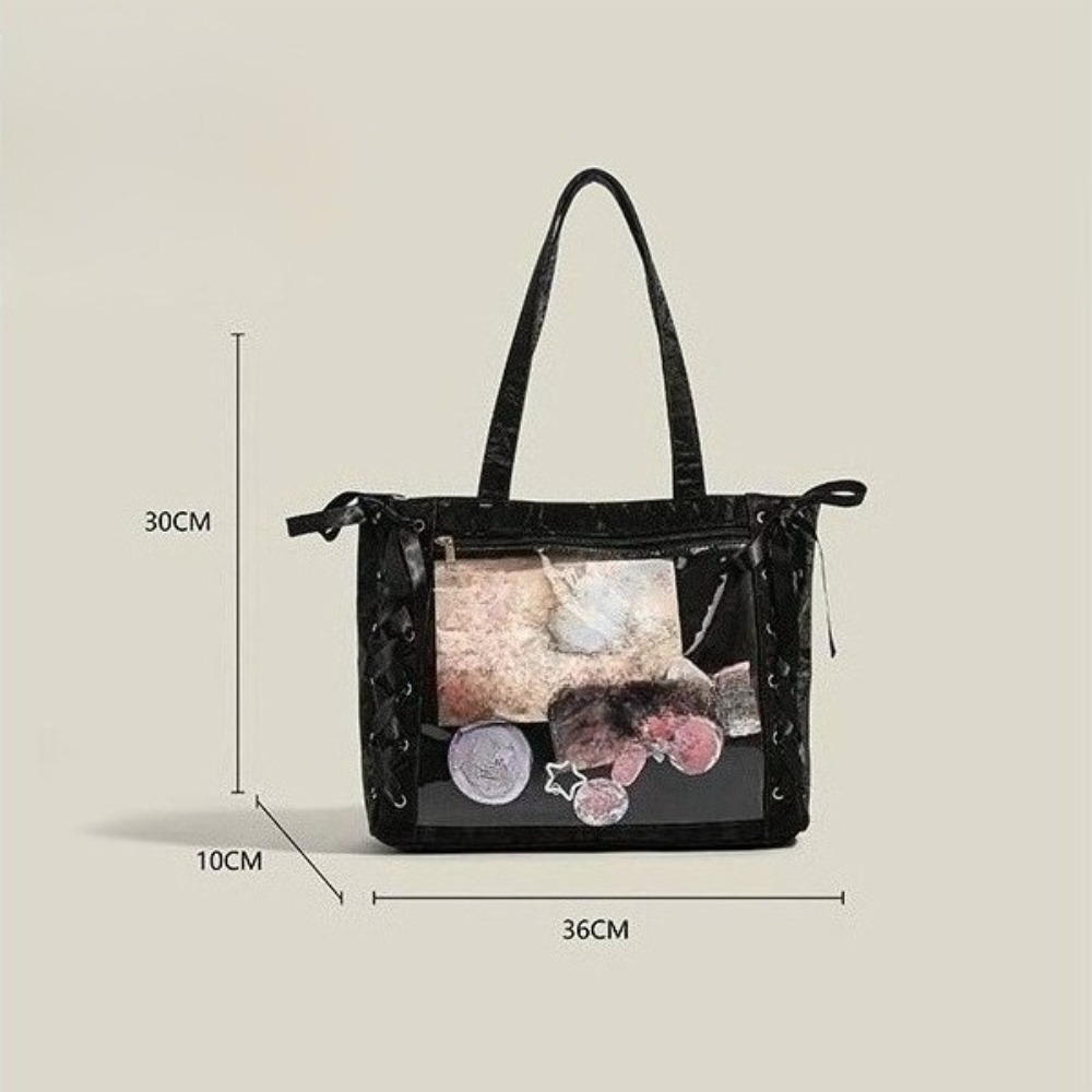 多用途ファッションリボンイタバッグ大容量アニメバッグデイリー - Luxury Bags Tote のレビューと価格