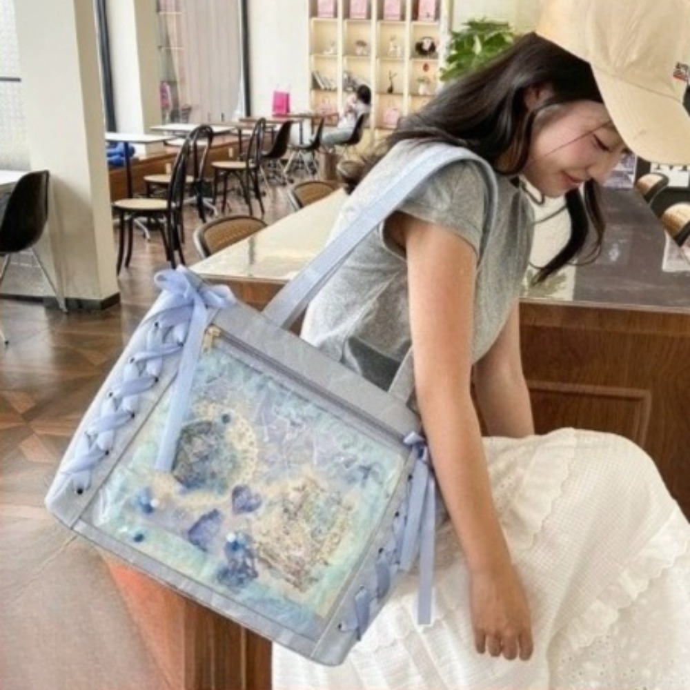 多用途ファッションリボンイタバッグ大容量アニメバッグデイリー - Luxury Bags Tote のレビューと価格